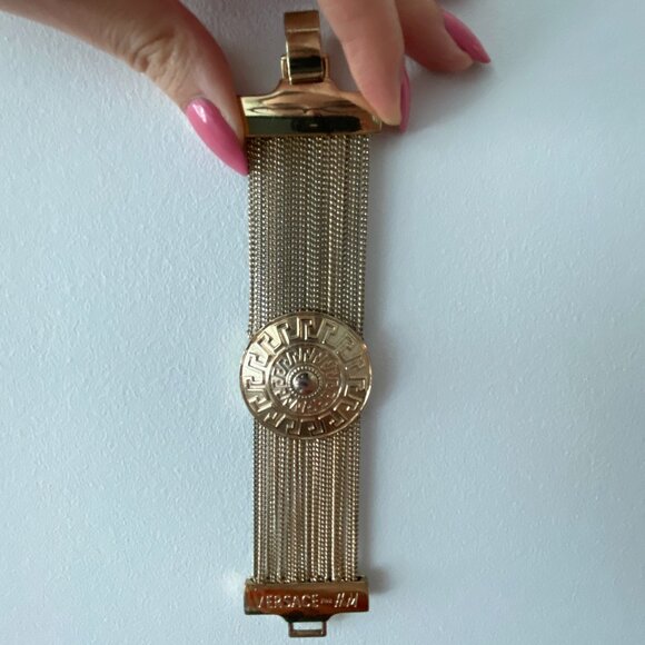 Versace x H&M Gold Medallion Chain Bracelet - Picture 2 of 4